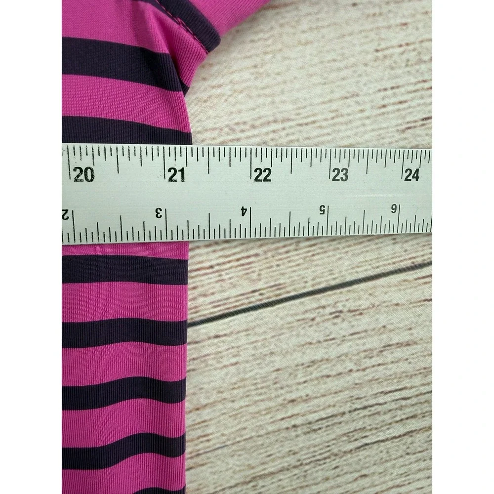 Nike Golf Polo Shirt Mens M Pink PNW Ryder Cup 2018 Dri-FIT Short Sleeve Stripe